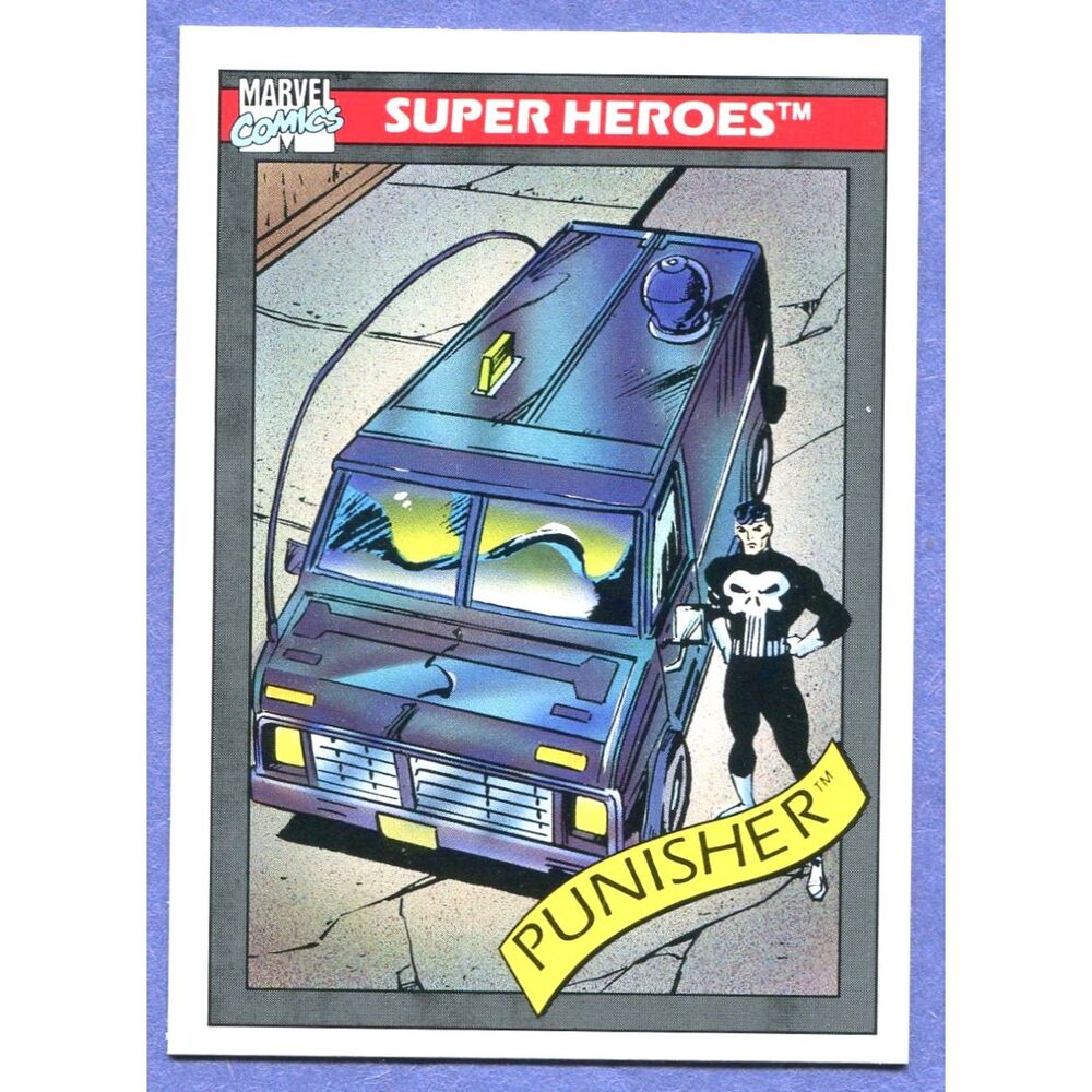 1990 Marvel Universe Card - #44 Punishers Battle Van